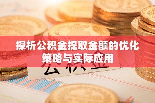 通川探析公积金提取金额的优化策略与实际应用